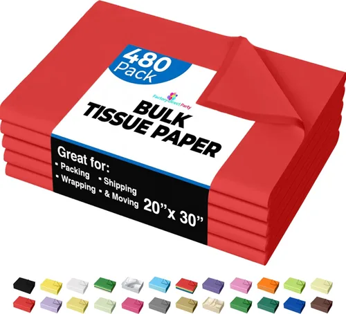 Miniatura 16 de Party Solids Papel de Seda Negro para Bolsas de Regalo - Papel de Seda a Granel Negro de 20" X 30", 480 Hojas - Papel Prensa de 10 lb para Embalaje