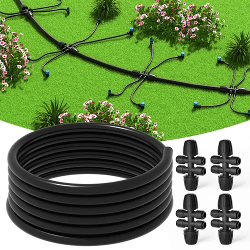 Miniatura 8 de MIXC Sistema de riego de invernadero Sistemas de riego de invernadero 1/4 PULGADA 50 pies Kit de riego automático por goteo DIY Accesorios de jardín