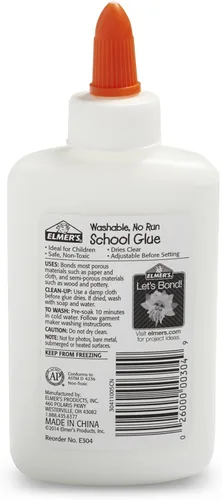 Miniatura 5 de Elmer's Bundle - Pegamento escolar líquido lavable, blanco, se seca transparente, 4 onzas líquidas Plus Disappearing Purple Elmer's School Glue