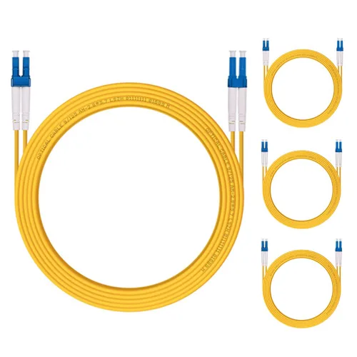 Miniatura 30 de Cable de conexión de fibra OM3 LC a LC de 0.7 ft, puente de fibra multimodo de 10 GB, LC-LC UPC dúplex MMF 50/125um, LSZH, para transceptor SFP
