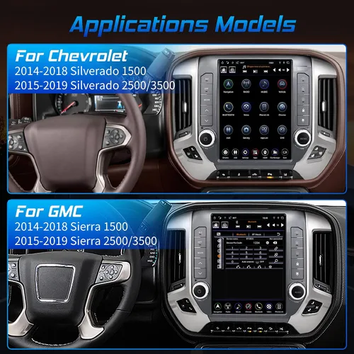 Miniatura 2 de LINKSWELL - Estéreo de coche de 12.1 pulgadas para Silverado y Sierra 2014 a 2019 estilo T Android Radio reemplazo unidad principal reproductor