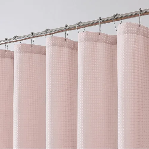 Miniatura 10 de OWENIE Cortina de Ducha Negra, Pequeña para Cabina con Tejido de Gofre Tela Pesada, Cortinas de Ducha para Baño de Tamaño Estrecho, Impermeable