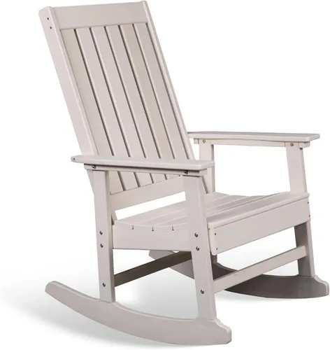 Miniatura 12 de Island Retreat Ez-Care - Silla mecedora Adirondack de madera de teca, perfecta como silla mecedora para patio, sala de estar o al aire libre