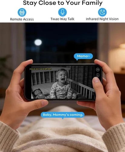 Miniatura 6 de Xega Cámara de seguridad celular 4G inalámbrica para interiores, PTZ 2K sin cámara WiFi para el hogar, RV/viaje/mascota/bebé con aplicación