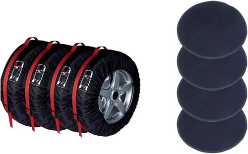 Miniatura 10 de FLR Cubierta de neumático de 31 pulgadas de diámetro, plegables, con 4 fundas de protección de fieltro de rueda, bolsas de almacenamiento