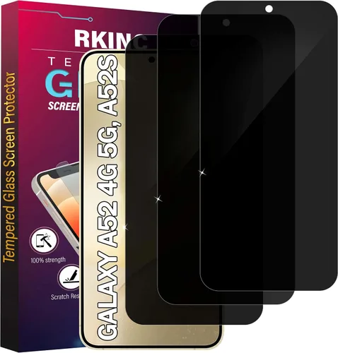 Miniatura 36 de RKINC Protector de pantalla [paquete de 4] para Samsung Galaxy A12 / Galaxy A02S / A12 Nacho, protector de pantalla de vidrio templado, 0.013 in