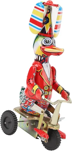 Miniatura 2 de Tbest Juguete de hojalata mecánica, juguete de pato en lata, hecho a mano, delicado reloj retro, juguete de cuerda para adultos, colecciones