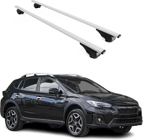 Miniatura 10 de OMAC Portaequipajes de techo para Subaru Impreza 2005-2007 Wagon Gray 2 piezas antirrobo para viajes, kayak, canoa, surf, esquí, snowboard, camping