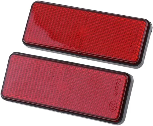 Miniatura 6 de Kesoto Reflectores cuadrados rojos universales para motocicletas, ATV, motos, motocross, 2