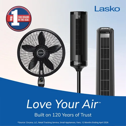 Miniatura 9 de Lasko Ventilador de torre oscilante con control remoto, ventiladores de piso silenciosos para dormitorio, 42 pulgadas, plateado T42951 Plata T42951