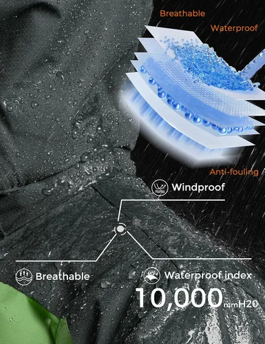 Miniatura 4 de ZSHOW Chaqueta de esquí impermeable para niños a prueba de viento con capucha, ropa deportiva de montaña para exteriores, Nieve, 6-20