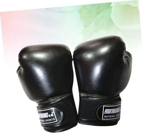 Miniatura 5 de Guantes de boxeo para niños 6oz, guantes de entrenamiento y sparring para niños de color negro, guantes de puño para niños, guantes de boxeo Pu