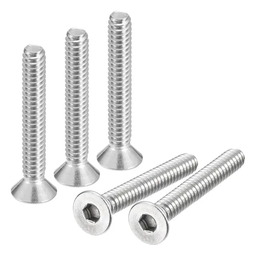 Miniatura 17 de Uxcell tornillos de cabeza avellanada plana #8-32x1-1/2, 10 unidades de tornillos de cabeza plana con rosca completa de acero inoxidable 304
