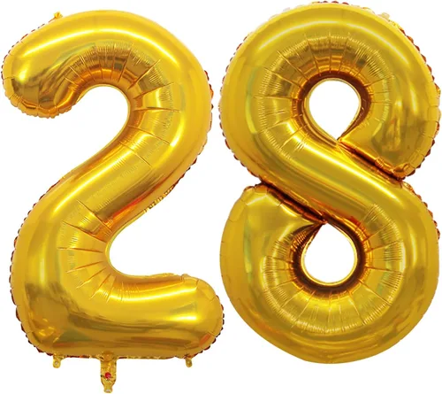 Miniatura 160 de Goer, conjunto de globos de papel aluminio para decoraciones de cumpleaños, globos de las letras de feliz cumpleaños y de números Oro