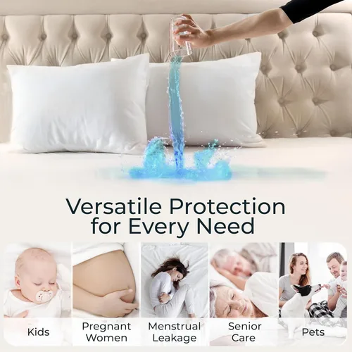 Miniatura 6 de Protector de colchón impermeable Twin - Silencioso, transpirable, funda de colchón ajustable lavable a máquina con bolsillos profundos de hasta 15