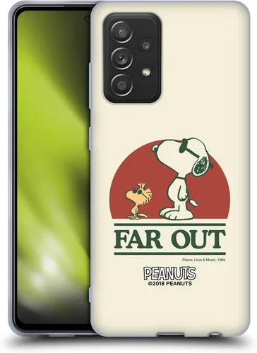 Miniatura 267 de Head Case Designs Funda de gel Woodstock 50th con licencia oficial de Peanuts Snoopy Guitar 1969 [protección de grado militar] compatible