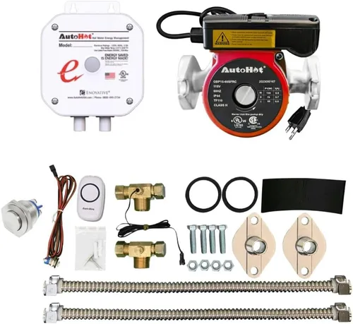 AUTOHOT Sistema de bomba de recirculación de agua caliente a pedido DR055A-USK - Fácil instalación, certificado UL y NSF61. Ahorra agua y energía,