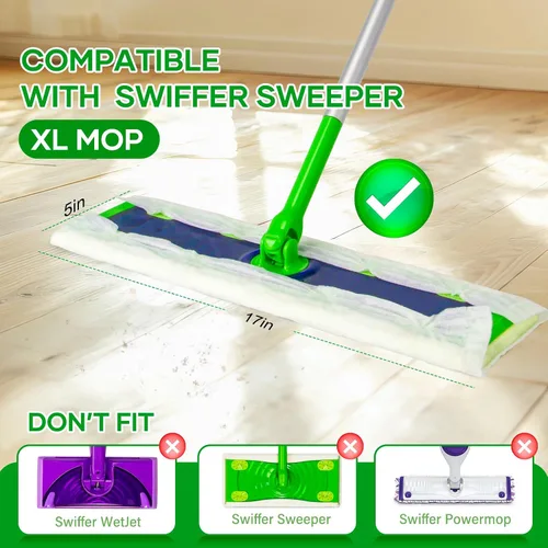 Miniatura 2 de Paquete de 60 paños de barrido en seco para Swiffer Sweeper XL de repuesto, almohadillas desechables que absorben el polvo, no lavables y sin