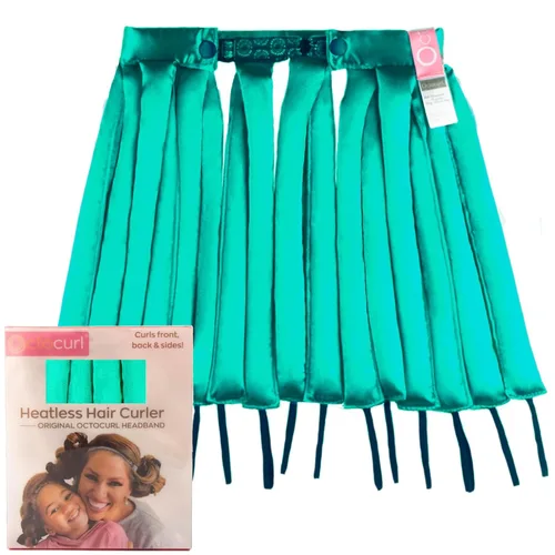 Miniatura 12 de Octocurl Diadema sin calor, rizadores de pelo para dormir, rizadores sin calor para cabello largo (algodón, rosa)