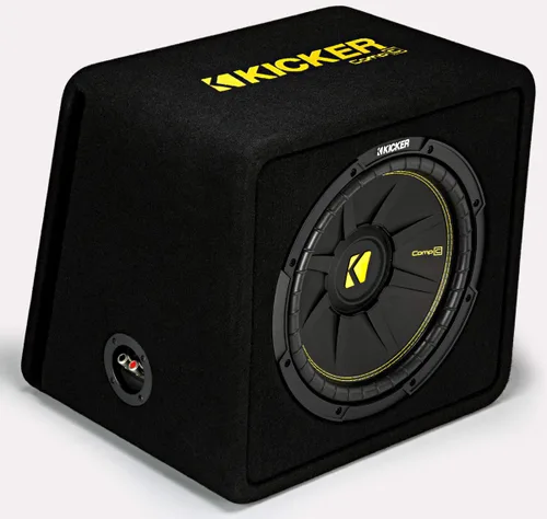 Miniatura 5 de Harmony Audio Kicker VCWC12 Caja de Subwoofer Ventilada CompC Cargada de 12" para Audio de Automóvil 44VCWC122 Paquete con Amplificador Harmony