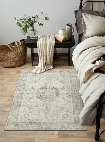 Miniatura 3 de Alfombra de entrada LIVEBOX de 3x5, alfombras lavables para área de cocina y baño, alfombra antideslizante para puerta delantera de dormitorio, gris