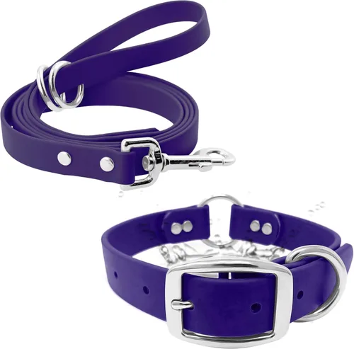 Miniatura 25 de Collar impermeable para perro con anillo central resistente Collar para perros pequeños, medianos, grandes o XL, Amarillo
