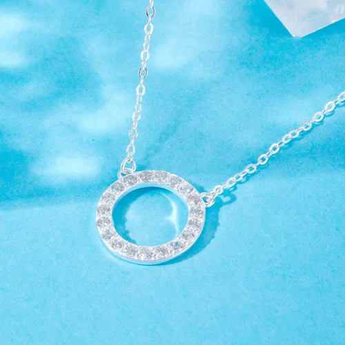 Miniatura 4 de Collar para mujeres y niñas, collar de círculos de plata de ley, collar de fuerza de coraje, guerreros, ideas de regalos