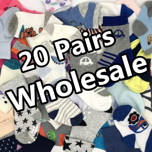 Miniatura 2 de WAFUNNE 20 pares de calcetines de bebé al por mayor para bebés, niños pequeños, niños, niños (patrón al azar)