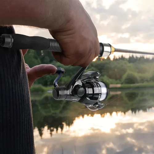 Miniatura 2 de Carrete telescópico de caña de pescar, carrete giratorio de caña de pescar ultraligero con bolsa de aparejos todo en uno, accesorios de pesca