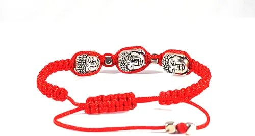 Miniatura 3 de Sequoia Pulsera ajustable roja de Buda ajustable con diseño de chakra de Buda ajustable