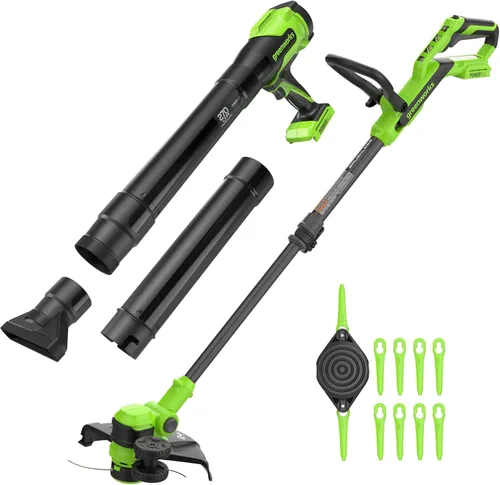 Miniatura 15 de Greenworks Cortadora de Hilo/Bordeadora Inalámbrica de 24V (Gen 2), Ancho de Corte de 12", Diseño Ultra-Ligero de 6 lbs, con Batería de 2.0Ah