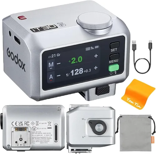 Miniatura 14 de GODOX IT30Pro F TTL Mini cámara flash con disparador y receptor 2.4G integrado 2.4G compatible con cámaras Fujifilm, GN15 ISO100, 1/8000s HSS