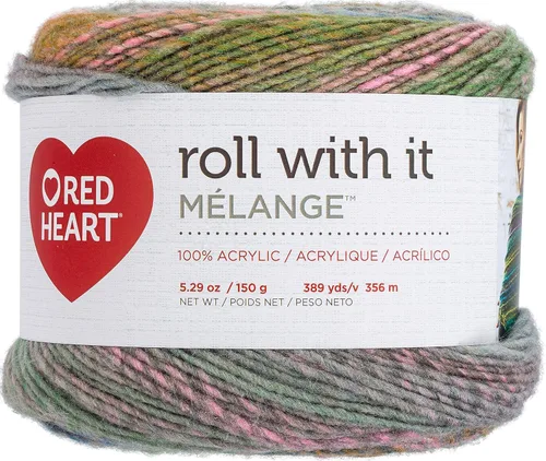 Miniatura 14 de Red Heart Roll with It Sparkle - Hilo de amatista – Paquete de 3 unidades de 5.29 oz/5.3 onzas, mezcla acrílica, 4 medianos (peinado), 561 yardas