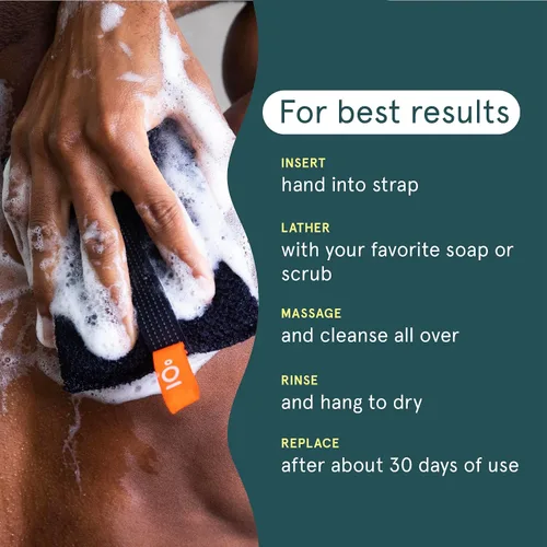 Miniatura 5 de Cleanlogic Exfoliante corporal deportivo, herramienta exfoliante grande para atletas, rutina diaria de cuidado de la piel para una piel suave
