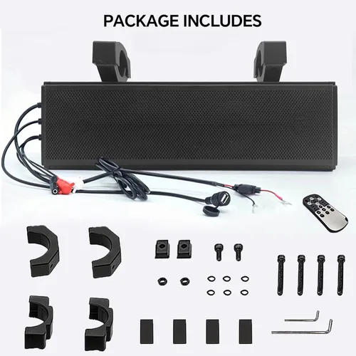 Miniatura 9 de Barra de sonido UTV de 400 W, altavoces para carrito de golf, Bluetooth, barra de sonido para carrito de golf, altavoz UTV, barra de sonido