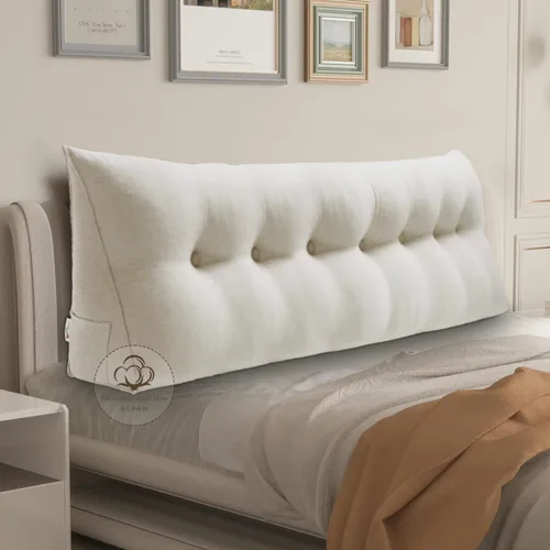 Miniatura 26 de Almohada WOWMAX grande de apoyo con forma triangular, almohada con forma de cuña para respaldo o lectura, cabecero para el día de la Madre