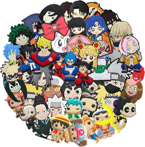 HSFYFS 49 dijes de dibujos animados de anime, para zapatos, para niños, niñas, adultos, hombres, mujeres, zapatos de PVC, regalos de Navidad,