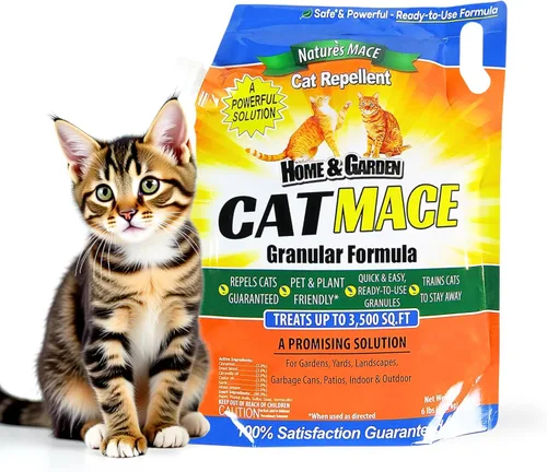 Miniatura 12 de Nature's Mace, Mace para gatos, granular de 2.5 libras, repelente de gatos al aire libre para mantener a los gatos alejados, mantener a los gatos