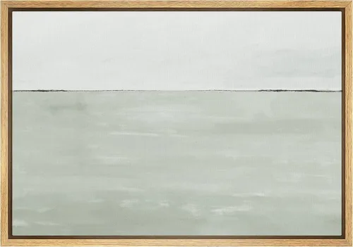 Miniatura 53 de SIGNWIN Lienzo enmarcado para pared, nubes blancas sobre el mar azul marino, pintura al óleo del océano costero, primer plano abstracto, moderno