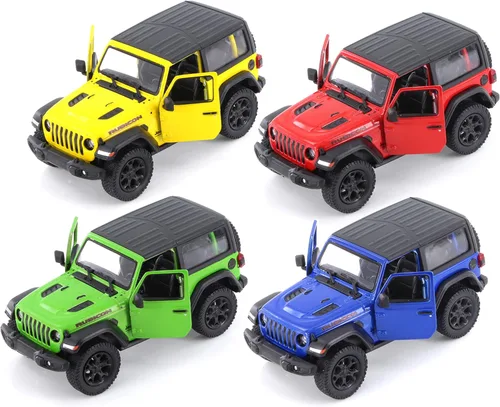 Miniatura 12 de KiNSMART - Jeep Wrangler Rubicon Off Road 4 x 4 5 pulgadas, escala 1:34, modelo de réplica de auto de juguete