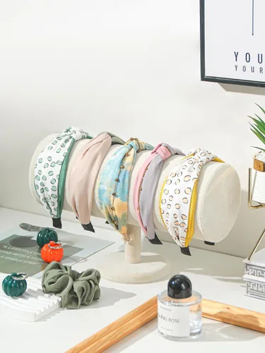 Miniatura 2 de Coward Organizador de diadema beige T-Bar, soporte de exhibición de banda para el cabello, estante de almacenamiento para niñas y mujeres