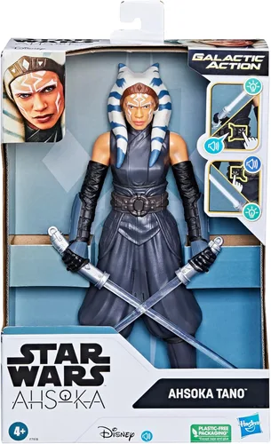 Miniatura 3 de STAR WARS Galactic Action Ahsoka Tano, figuras de acción a escala de 12 pulgadas, juguetes interactivos para niños y niñas de 4 años