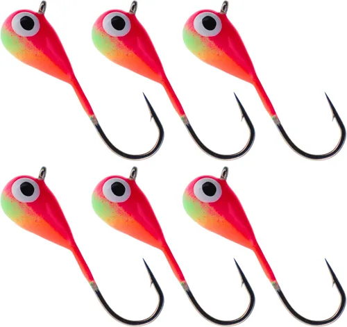 Miniatura 15 de Reaction Tackle Plantillas de pesca en hielo de tungsteno - Plantilla súper sensible en forma de lágrima para panfish, crappie, lucioperca, perca