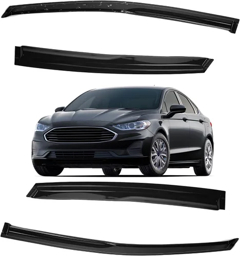 Miniatura 54 de Viseras para ventanas para Mazda 3 Sedán 4 puertas 2004 2005 2006 2007 2008 2009 estilo JDM Mugen, deflector de viento, protector solar y de lluvia