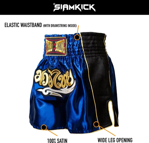 Miniatura 5 de Pantalones cortos clásicos de Muay Thai para hombres y mujeres, boxeo, kickboxing, alto grado, artes marciales mixtas, ropa de entrenamiento
