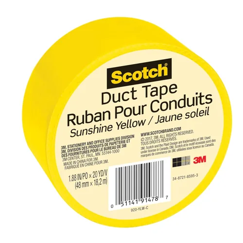Miniatura 2 de Scotch Cinta adhesiva, Amarillo Sol, 1.88 pulgadas x 18 m, paquete de 6