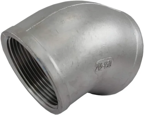 Miniatura 10 de Duda Energy 45° Codo 1/2" Hembra NPT Instalación de tubería de acero inoxidable 0,5