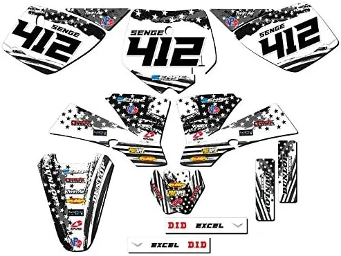 Miniatura 6 de Kit de base gráfica SX 50 Merica Grey Senge 2002-2008 compatible con KTM
