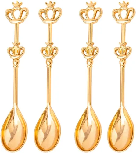 ABOOFAN 8 cucharas de acero inoxidable de 7.87 pulgadas para baby shower, postre, café, azúcar, helado, condimento, cocina