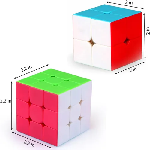 Miniatura 6 de AHYUAN Juego de cubos de velocidad de 2 x 2 x 2 pulgadas, cubos de velocidad de 3 x 3 pulgadas, cubo mgaico, juguete de 3 x 3 x 3, cubos mágicos